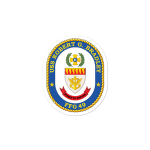 USS Robert G. Bradley (FFG-49) Ship's Crest Vinyl Sticker