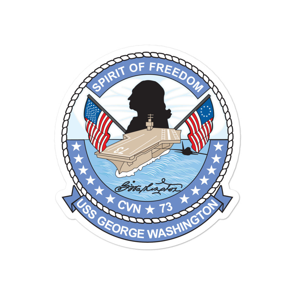 USS George Washington (CVN-73) Ship's Crest Vinyl Sticker