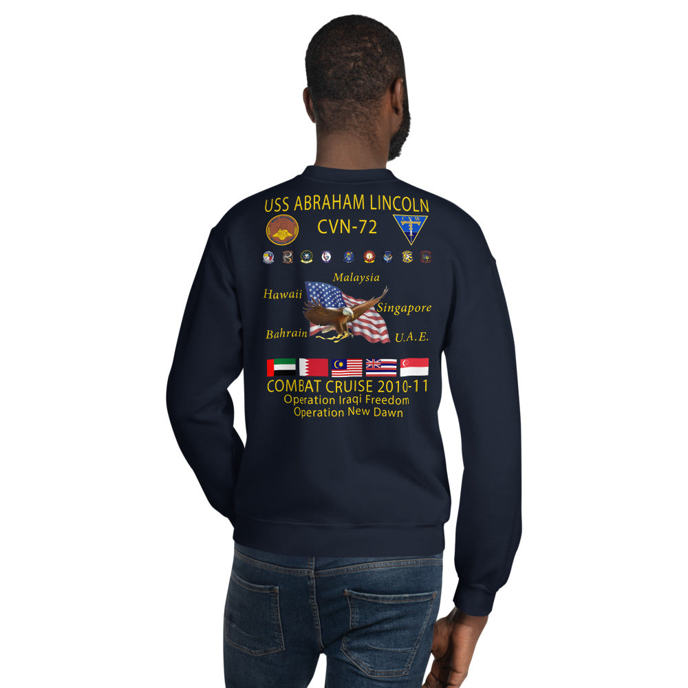 USS Abraham Lincoln (CVN-72) 2010-11 Cruise Sweatshirt
