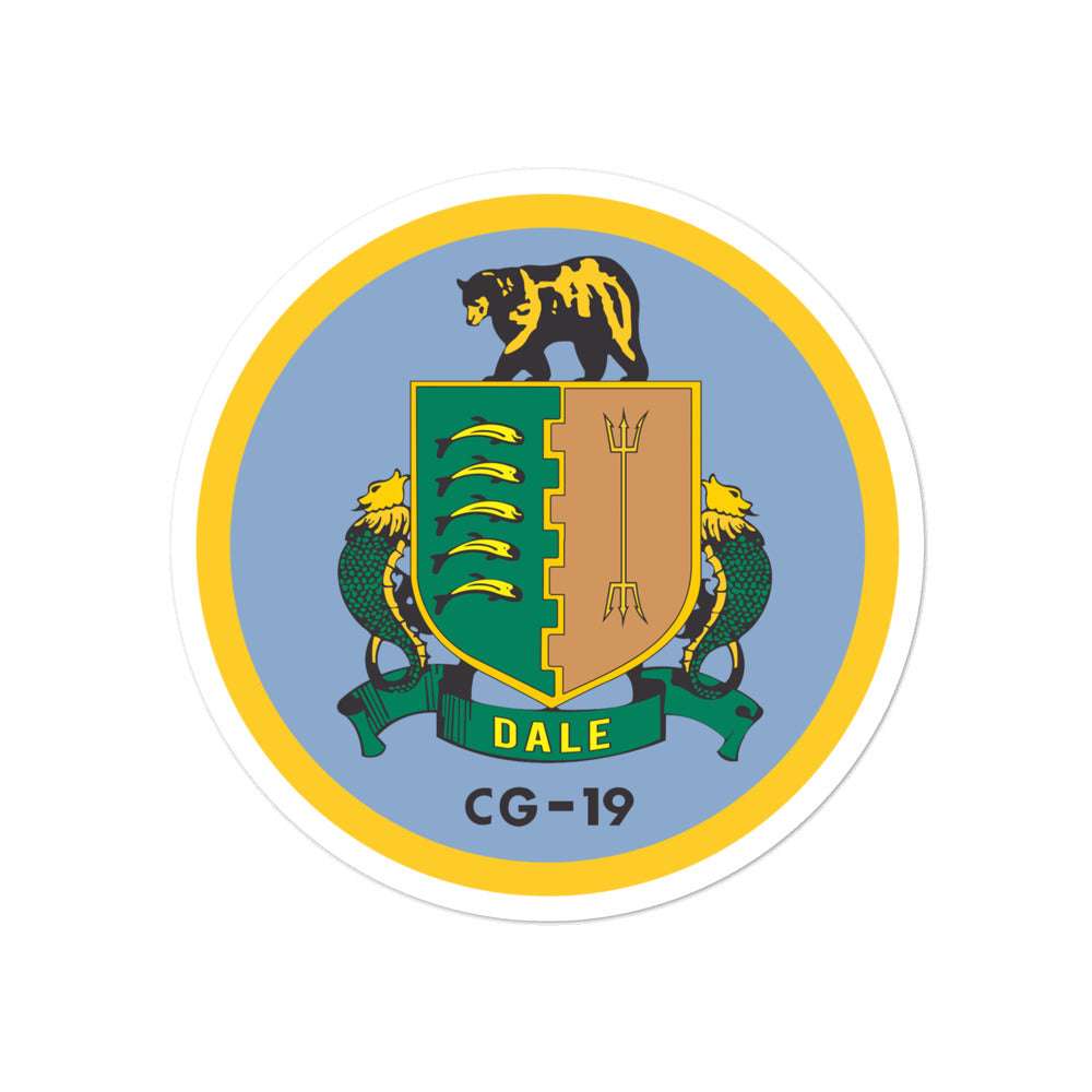 USS Dale (CG-19) Ship's Crest Vinyl Sticker