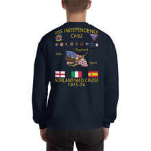 Load image into Gallery viewer, USS Independence (CV-62) 1975-76 Cruise Sweatshirt
