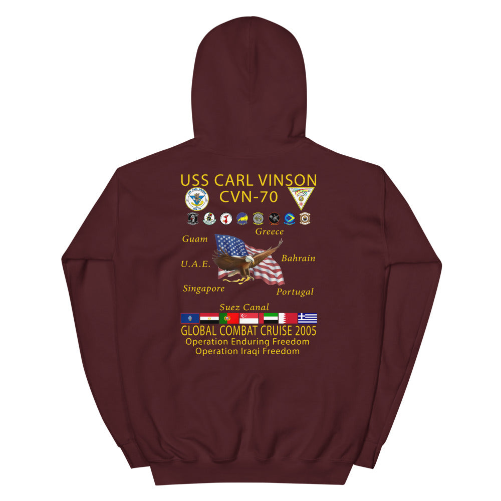 USS Carl Vinson (CVN-70) 2005 Cruise Hoodie