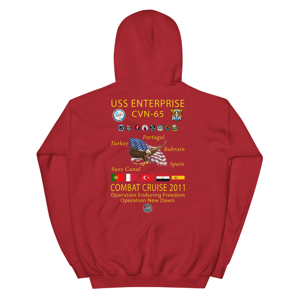 USS Enterprise (CVN-65) 2011 Cruise Hoodie