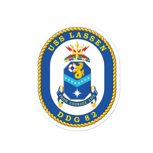 USS Lassen (DDG-82) Ship's Crest Vinyl Sticker