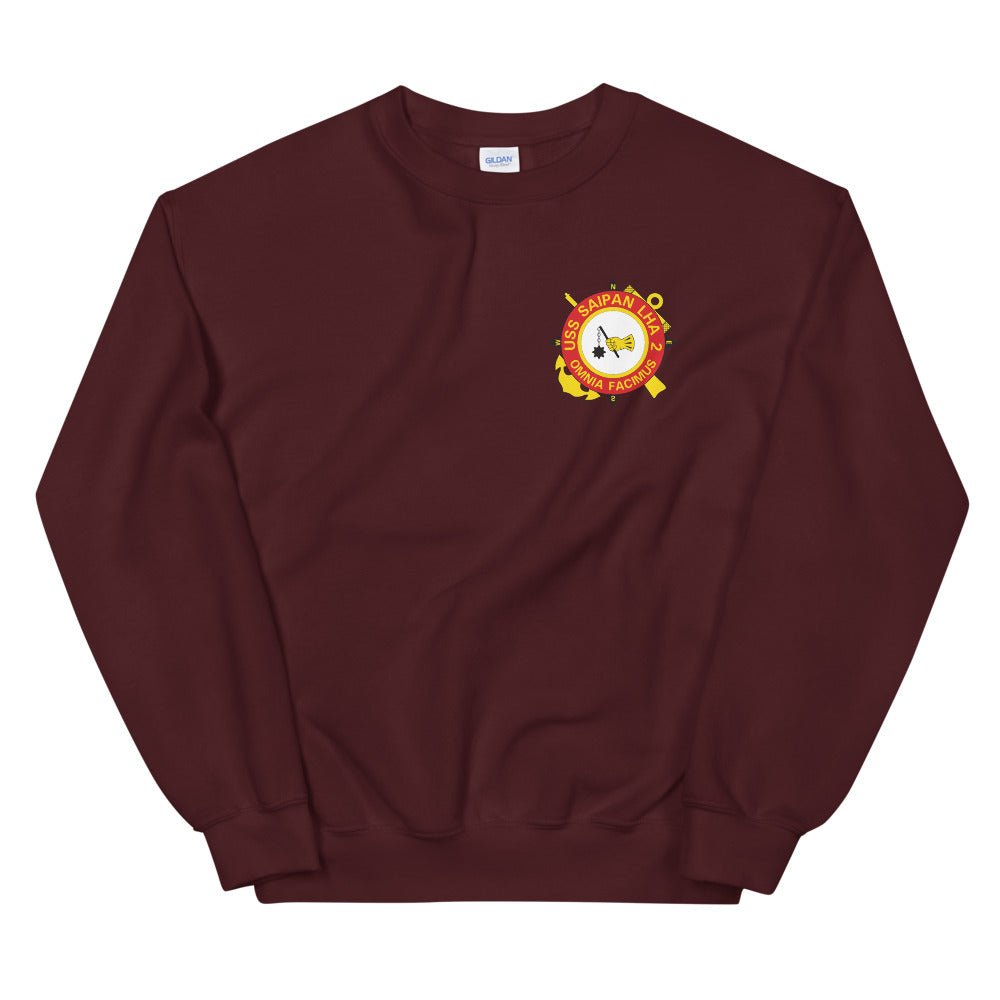 USS Saipan (LHA-2) Ship's Crest Sweatshirt