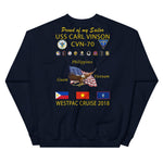 USS Carl Vinson (CVN-70) 2018 Cruise Sweatshirt - FAMILY