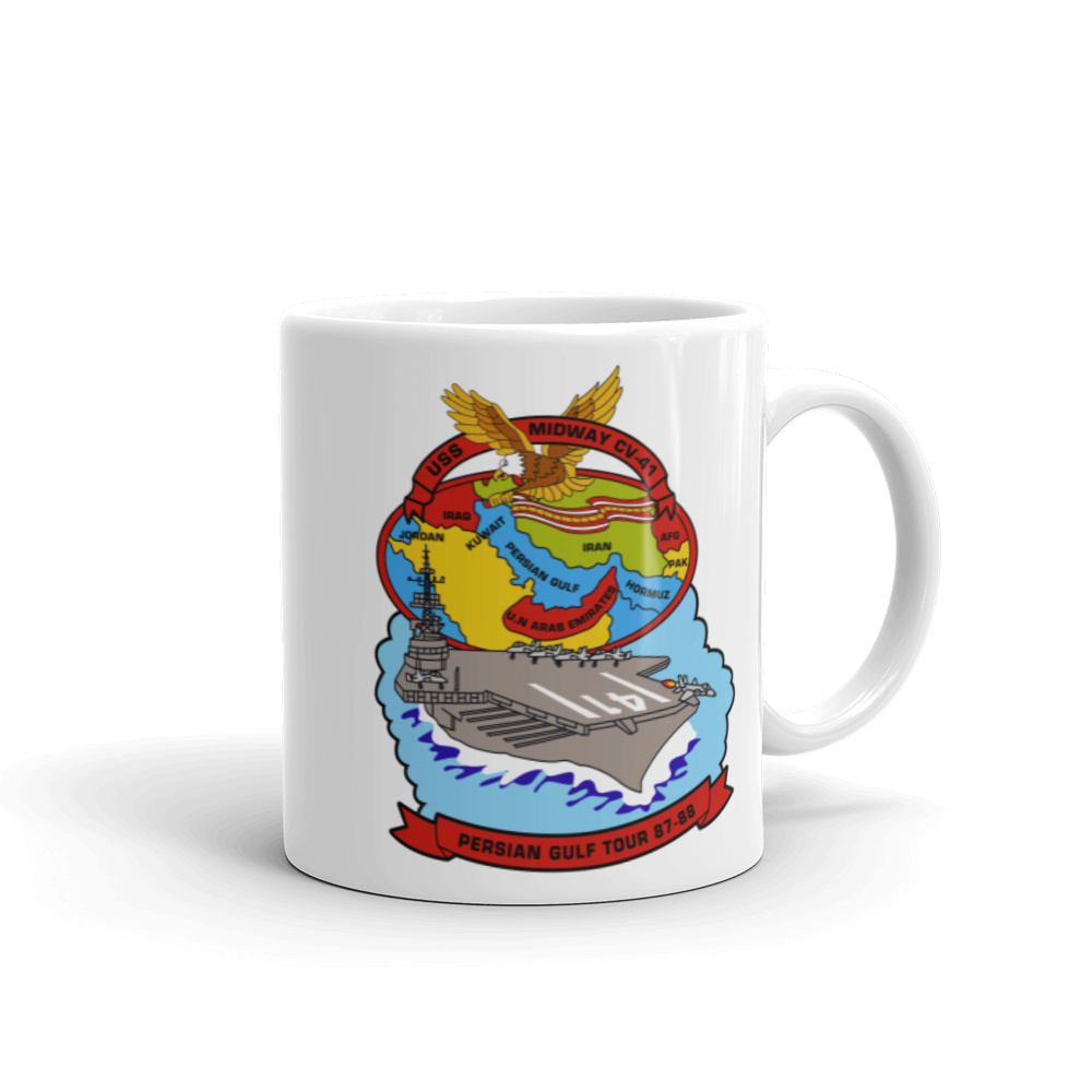 USS Midway (CV-41) Persian Gulf Tour 1987-88 Mug