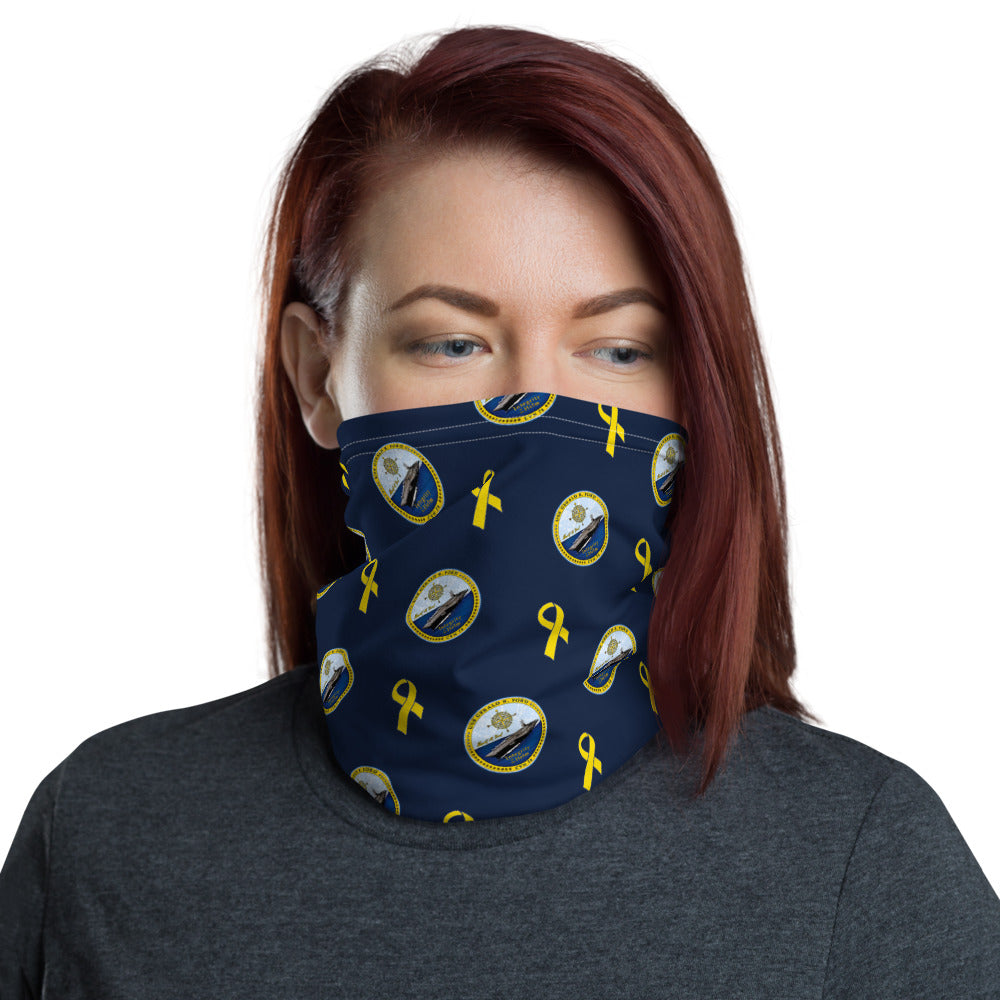 USS Gerald R. Ford (CVN-78) Crest w/ Yellow Ribbon Neck Gaiter