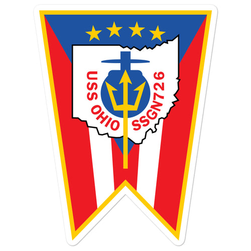 USS Ohio (SSGN-726) Ship's Crest Vinyl Sticker