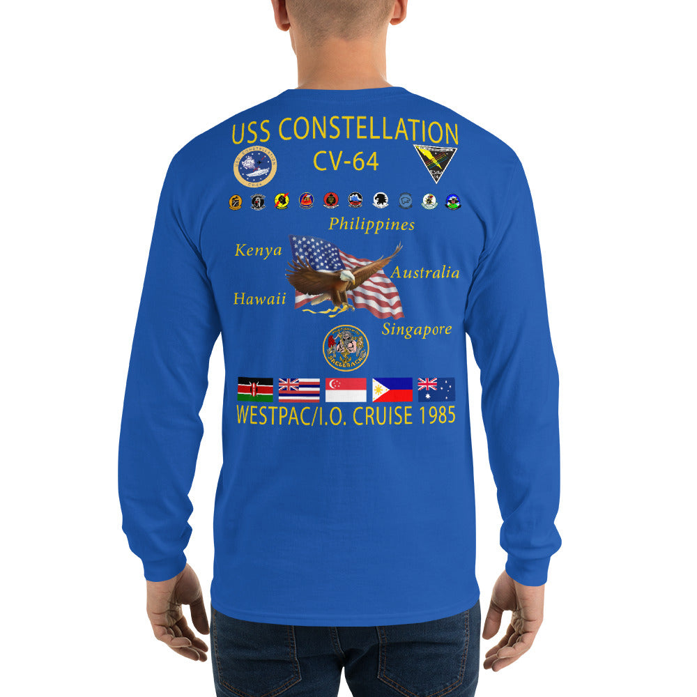 USS Constellation (CV-64) 1985 Long Sleeve Cruise Shirt
