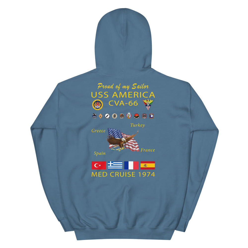 USS America (CVA-66) 1974 Cruise Hoodie - FAMILY