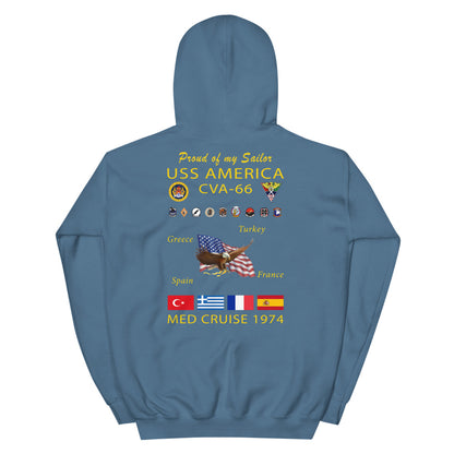 USS America (CVA-66) 1974 Cruise Hoodie - FAMILY
