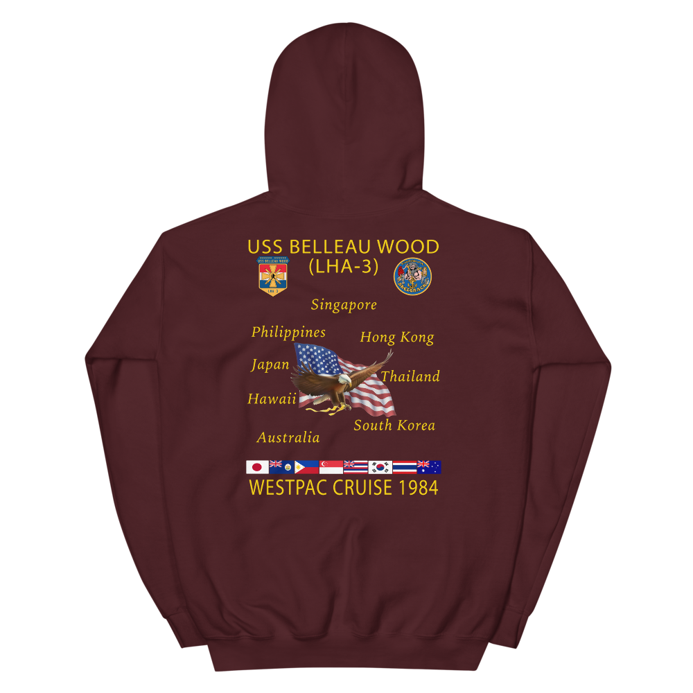 USS Belleau Wood (LHA-3) 1984 Cruise Hoodie