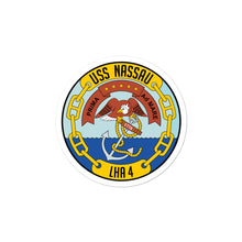 Load image into Gallery viewer, USS Nassau (LHA-4) Ship&#39;s Crest Vinyl Sticker