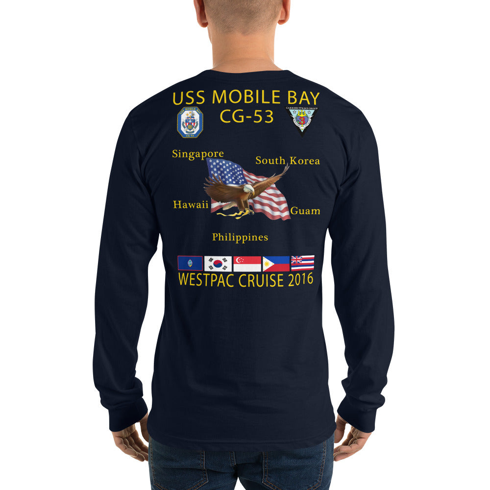 USS Mobile Bay (CG-53) 2016 Long Sleeve Cruise Shirt