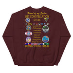 USS Constellation (CV-64) 1988-89 "Patched Out" Cruise Sweatshirt - FAMILY