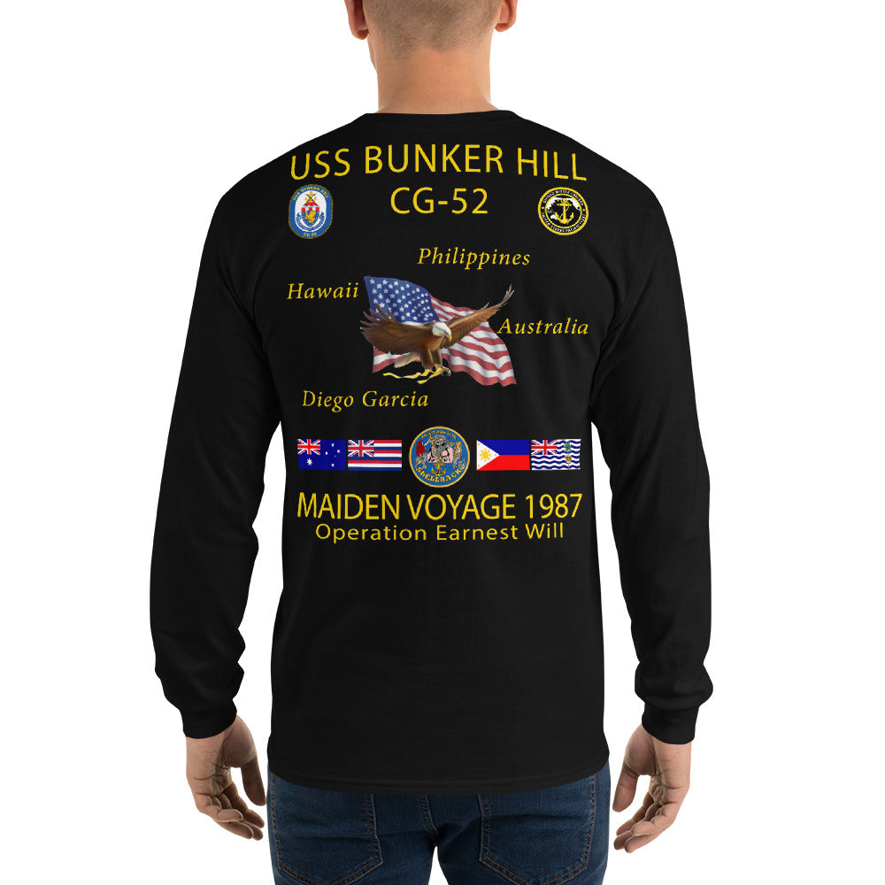USS Bunker Hill (CG-52) 1987 Long Sleeve Cruise Shirt