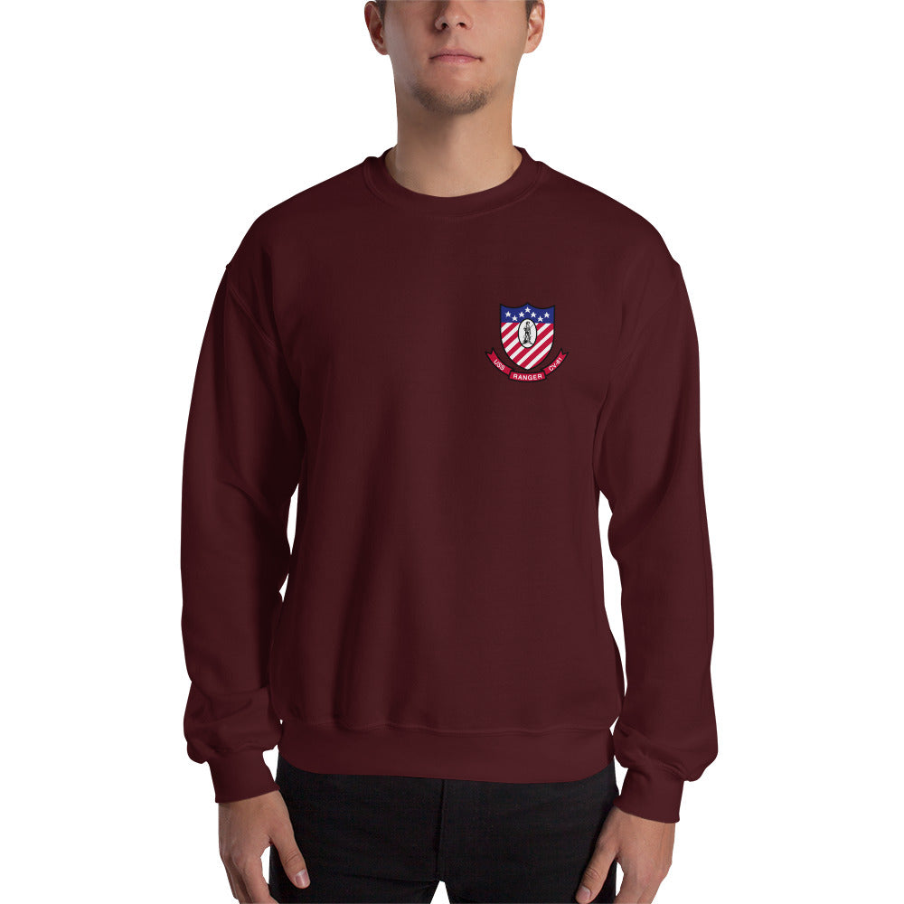 USS Ranger (CV-61) 1989 Cruise Sweatshirt - Map
