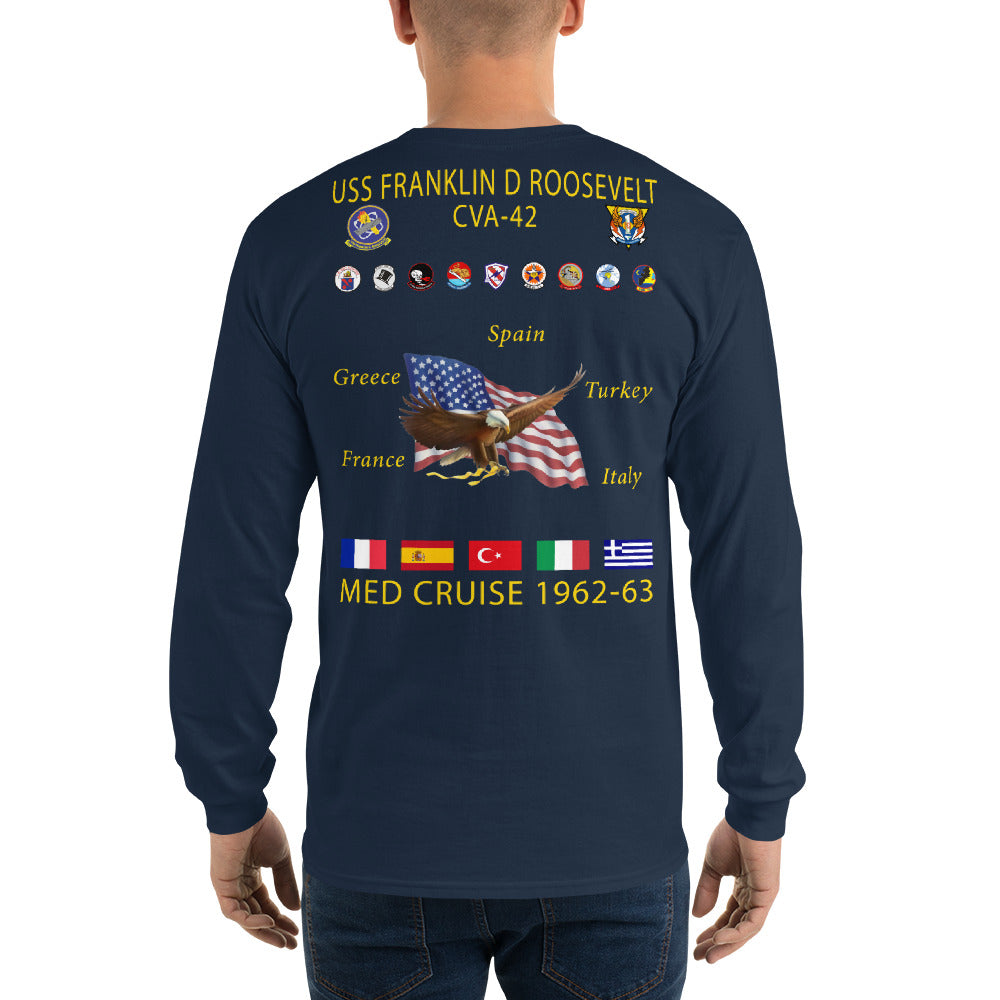 USS Franklin D. Roosevelt (CVA-42) 1962-63 Long Sleeve Cruise Shirt