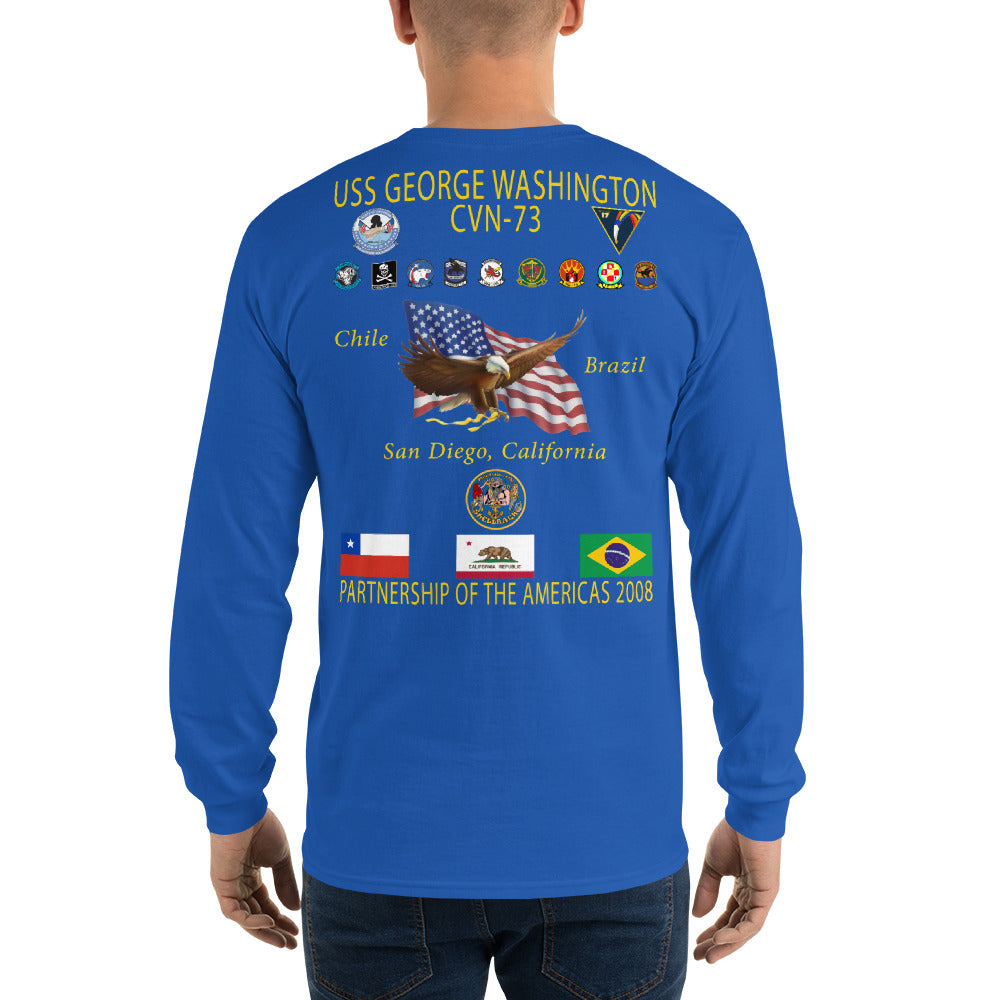 USS George Washington (CVN-73) 2008 POA Long Sleeve Cruise Shirt