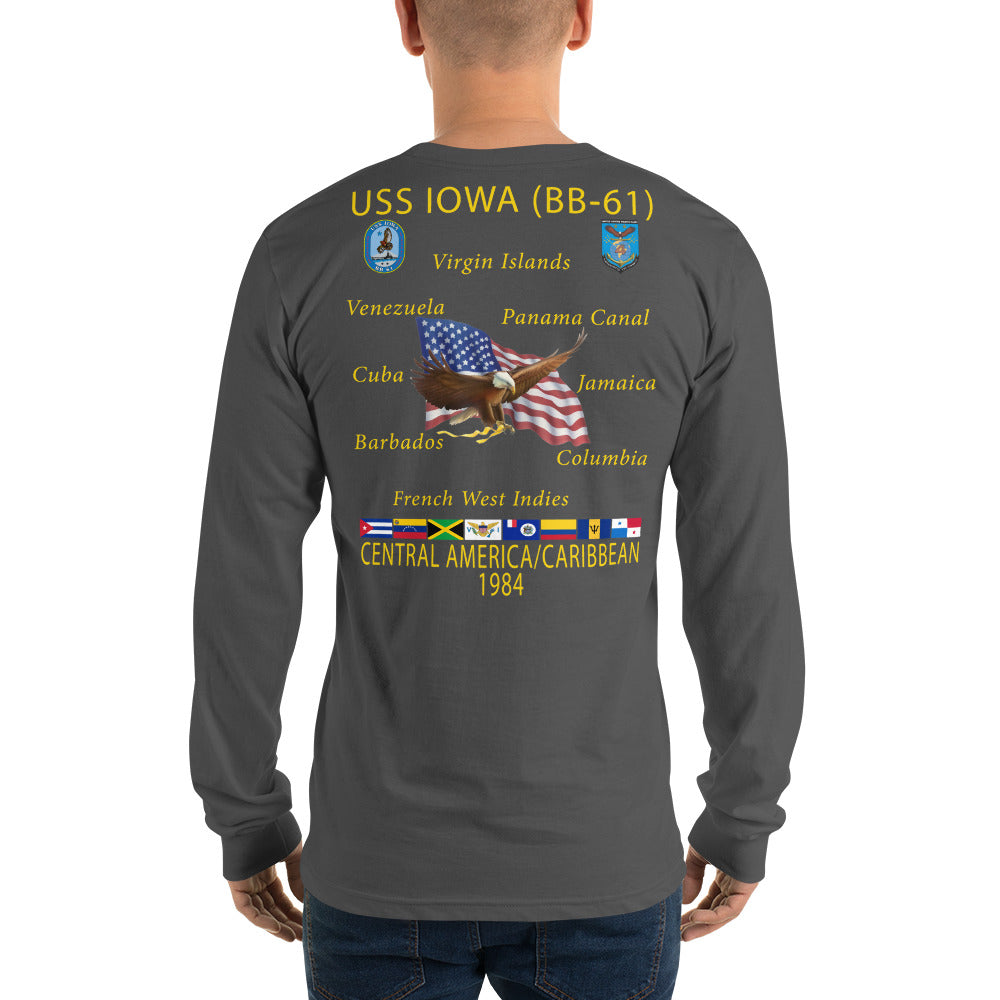 USS Iowa (BB-61) 1984 Long Sleeve Cruise Shirt