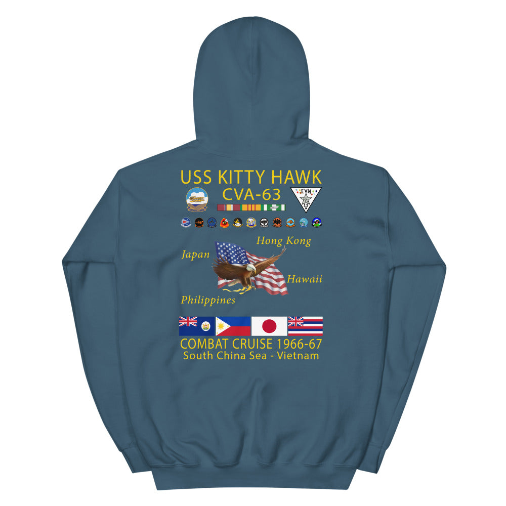 USS Kitty Hawk (CVA-63) 1966-67 Cruise Hoodie