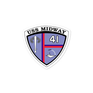 USS Midway (CVA/CV-41) Ship's Crest Vinyl Sticker