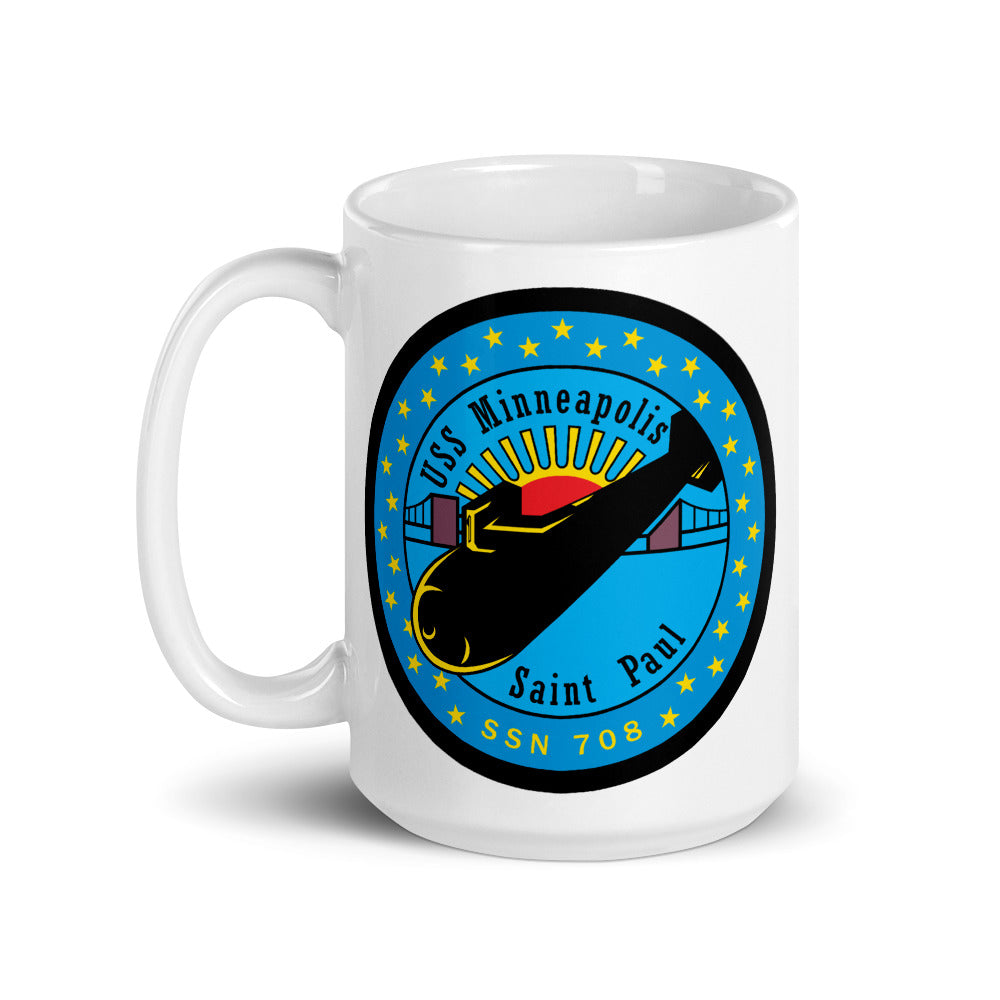 USS Minneapolis-Saint Paul (SSN-708) Ship's Crest Mug