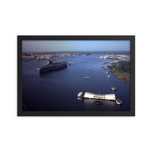 USS Ranger (CV-61) Framed Ship Photo - Pearl Harbor