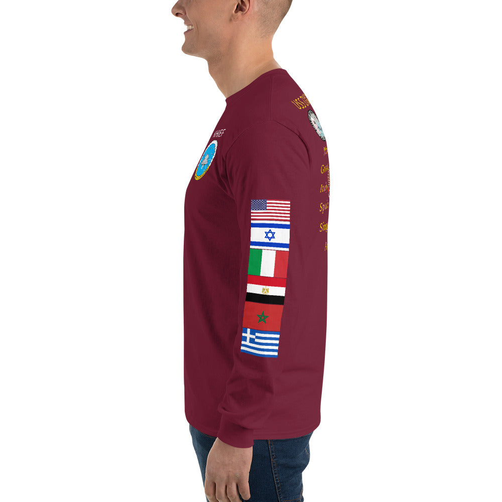IKE CUSTOM w/FLAGS - E HUGHES - Long Sleeve Shirt