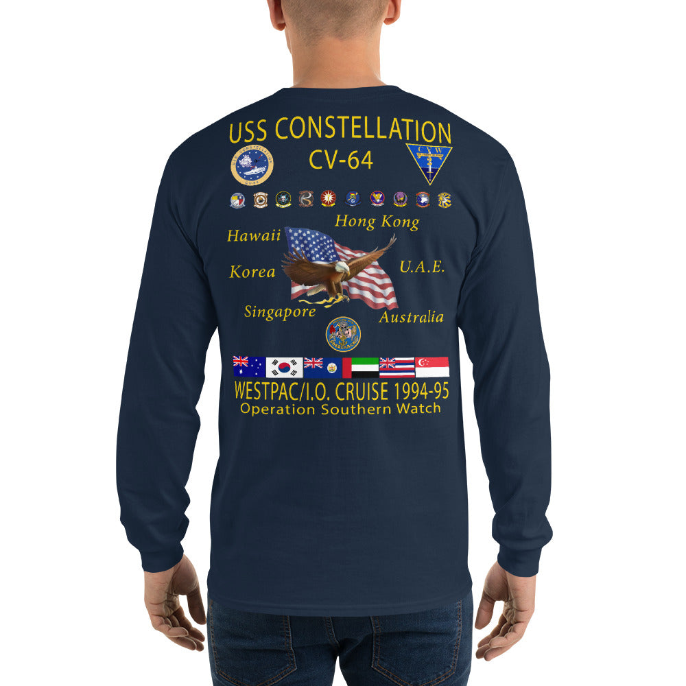 USS Constellation (CV-64) 1994-95 Long Sleeve Cruise Shirt