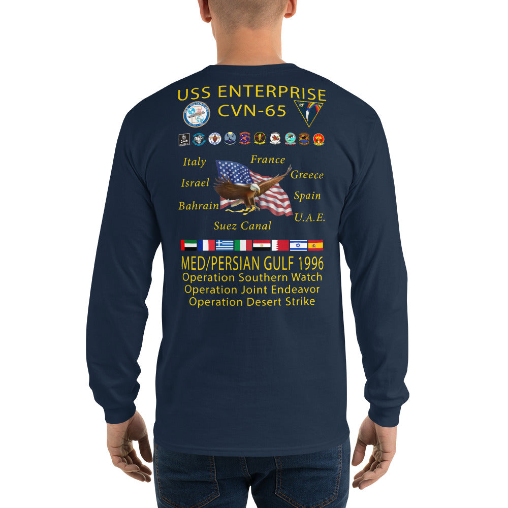 USS Enterprise (CVN-65) 1996 Long Sleeve Cruise Shirt