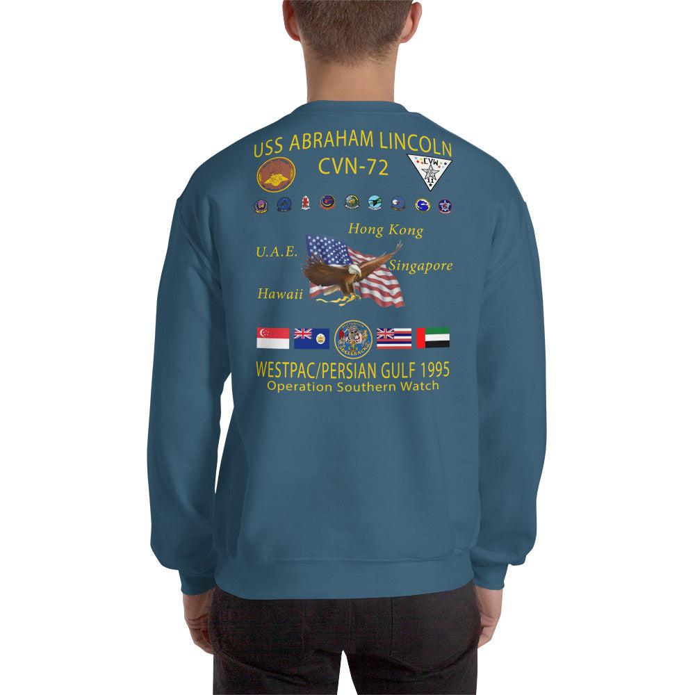 USS Abraham Lincoln (CVN-72) 1995 Cruise Sweatshirt