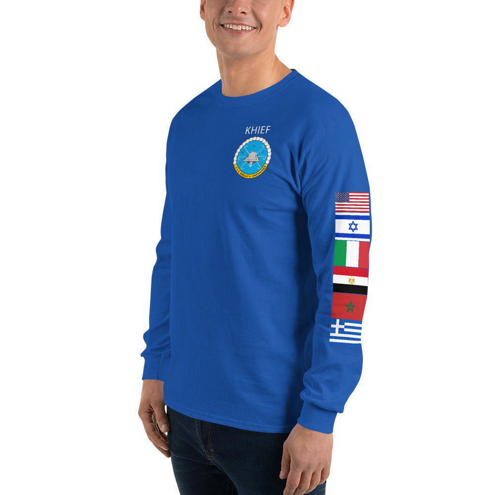 IKE CUSTOM w/FLAGS - E HUGHES - Long Sleeve Shirt