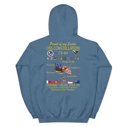 USS Constellation (CV-64) 2002-03 Cruise Hoodie - FAMILY