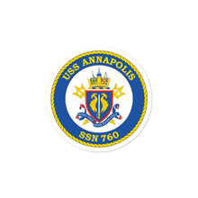 Load image into Gallery viewer, USS Annapolis (SSN-760) Ship&#39;s Crest Vinyl Sticker