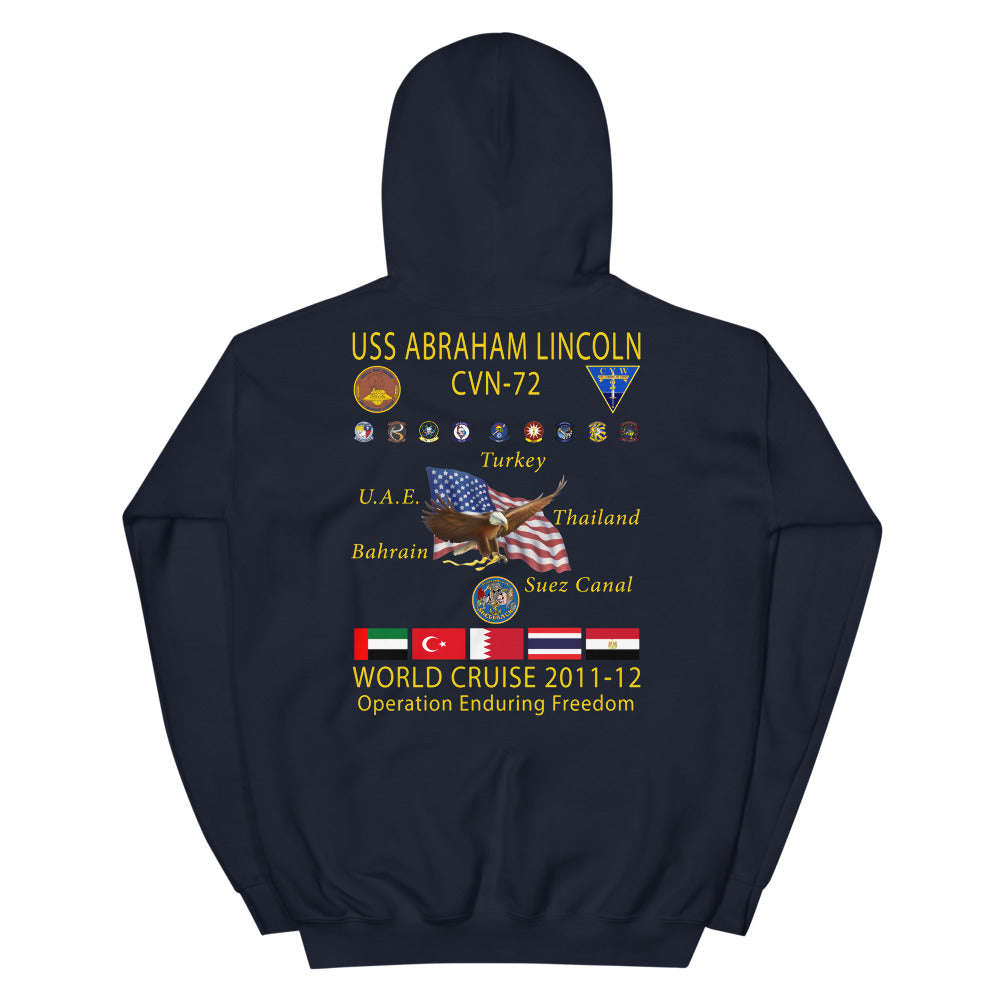 USS Abraham Lincoln (CVN-72) 2011-12 Cruise Hoodie