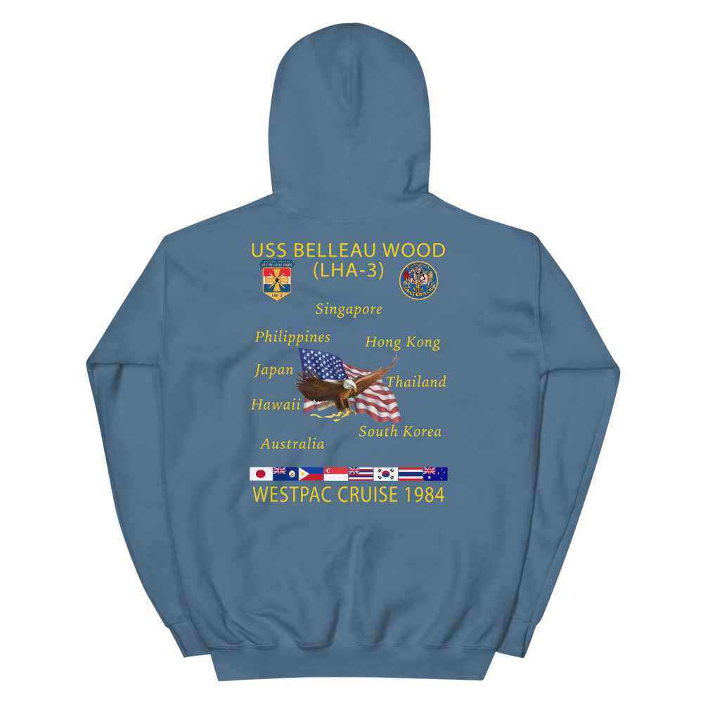 USS Belleau Wood (LHA-3) 1984 Cruise Hoodie