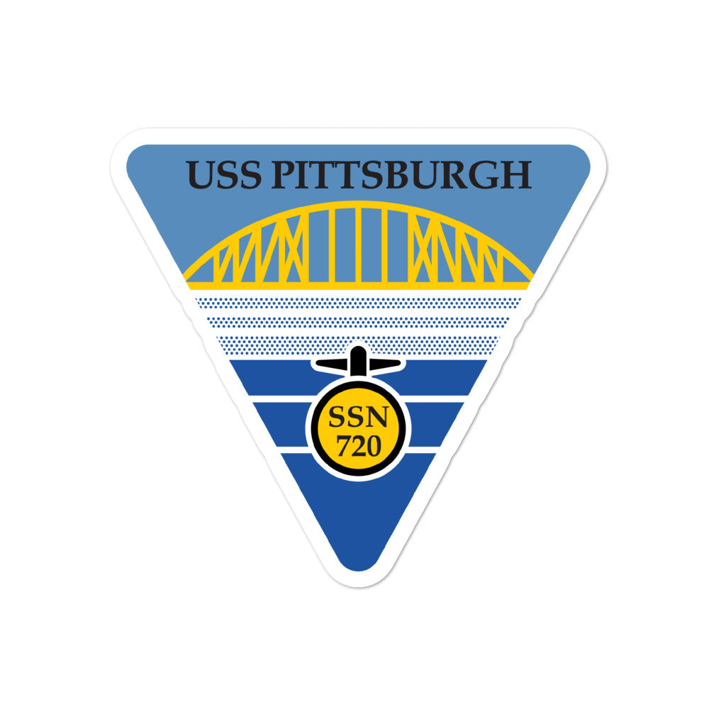 USS Pittsburgh (SSN-720) Ship's Crest Vinyl Sticker