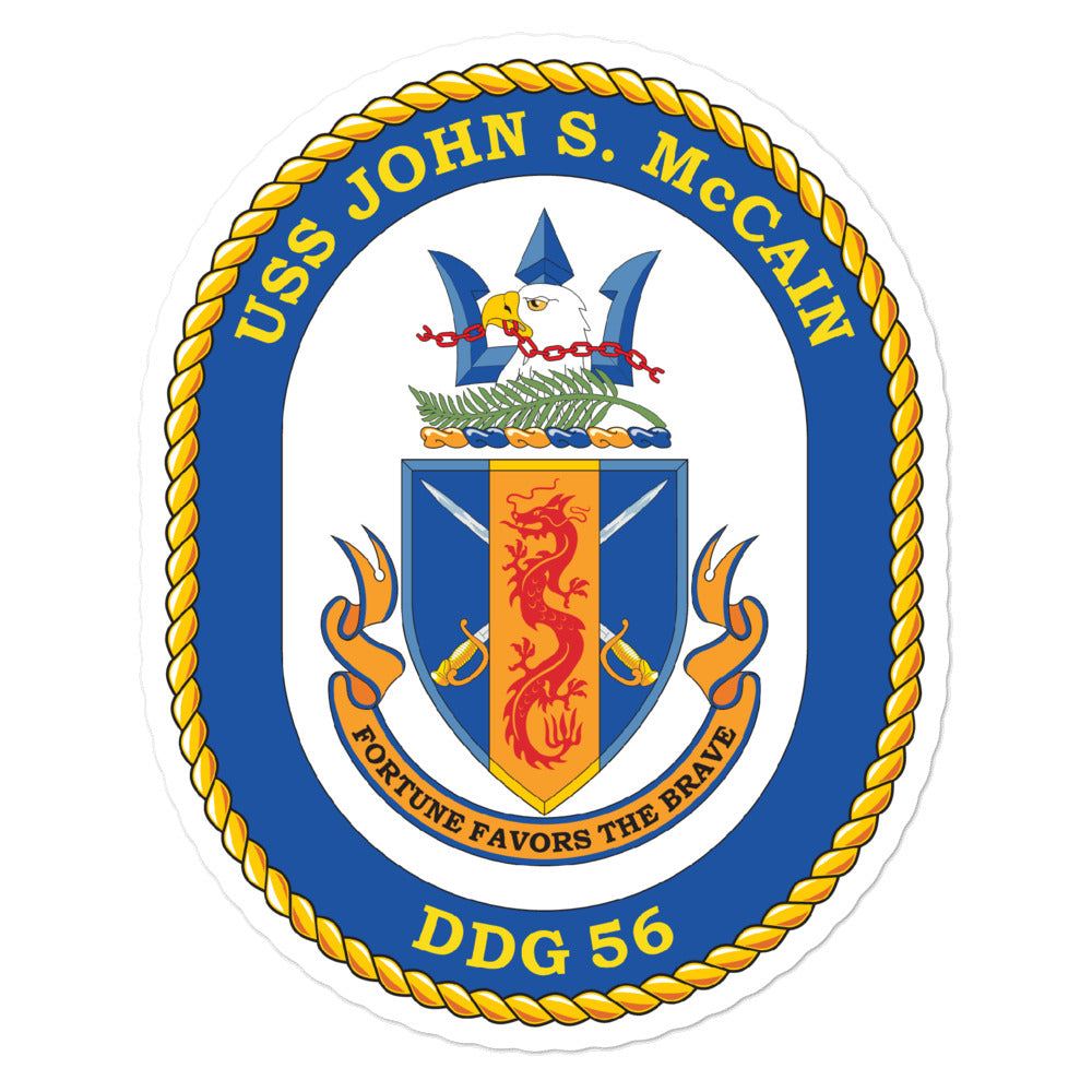 USS John S. McCain (DDG-56) Ship's Crest Vinyl Sticker