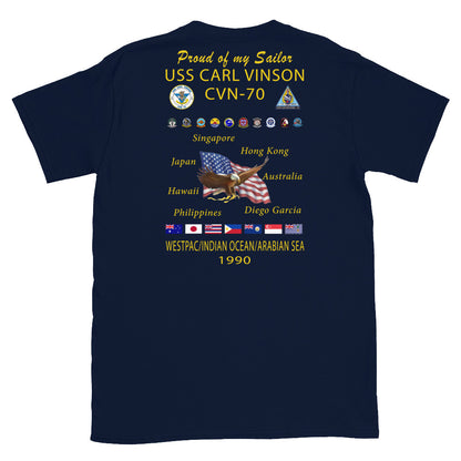 USS Carl Vinson (CVN-70) 1990 Cruise Shirt - Family