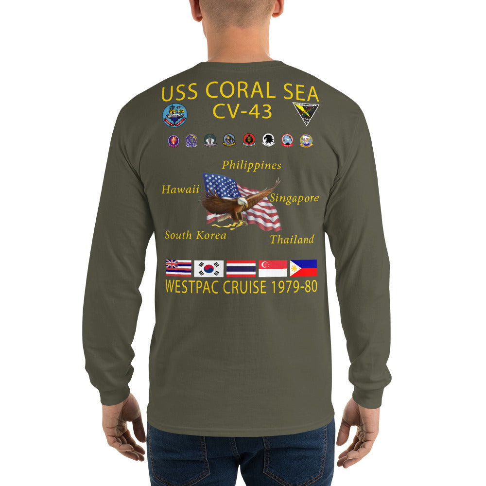 USS Coral Sea (CV-43) 1979-80 Long Sleeve Cruise Shirt