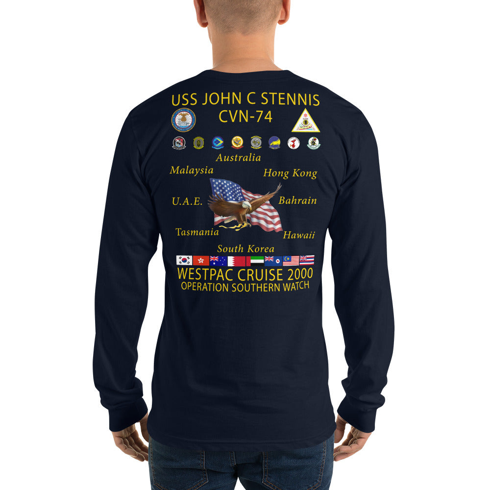 USS John C. Stennis (CVN-74) 2000 Long Sleeve Cruise Shirt