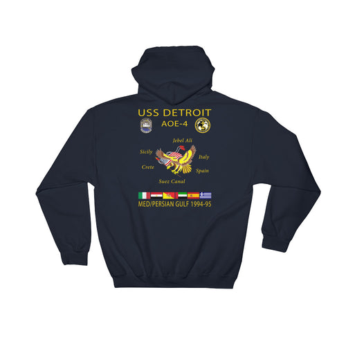 USS Detroit (AOE-4) 1994-95 Cruise Hoodie