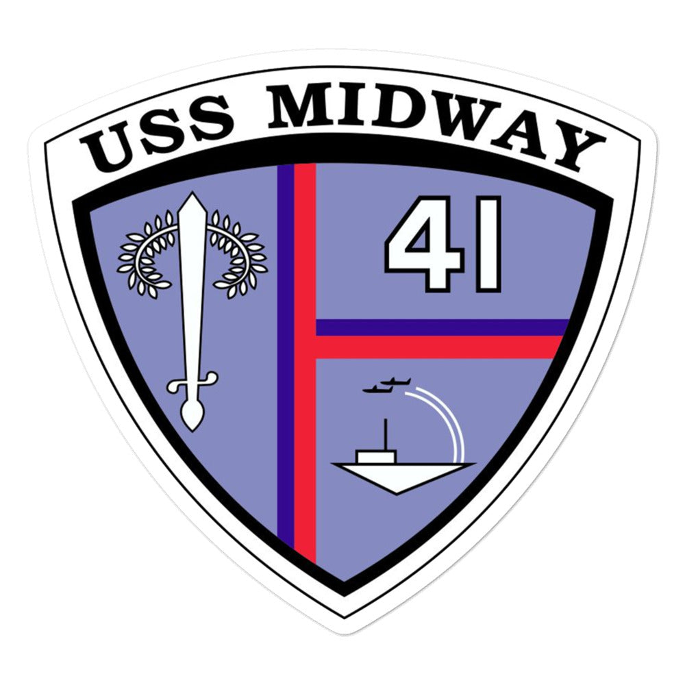 USS Midway (CVA/CV-41) Ship's Crest Vinyl Sticker
