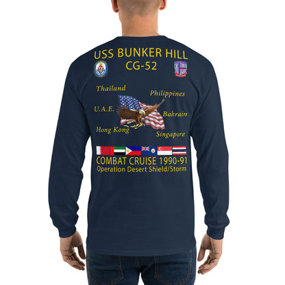 USS Bunker Hill (CG-52) 1990-91 Long Sleeve Cruise Shirt