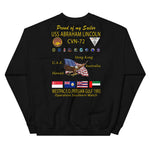 USS Abraham Lincoln (CVN-72) 1993 Cruise Sweatshirt - FAMILY