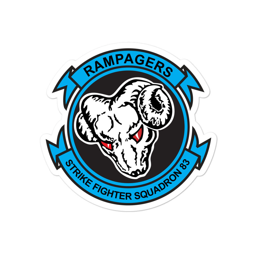 VFA-83 Rampagers Squadron Crest Vinyl Sticker