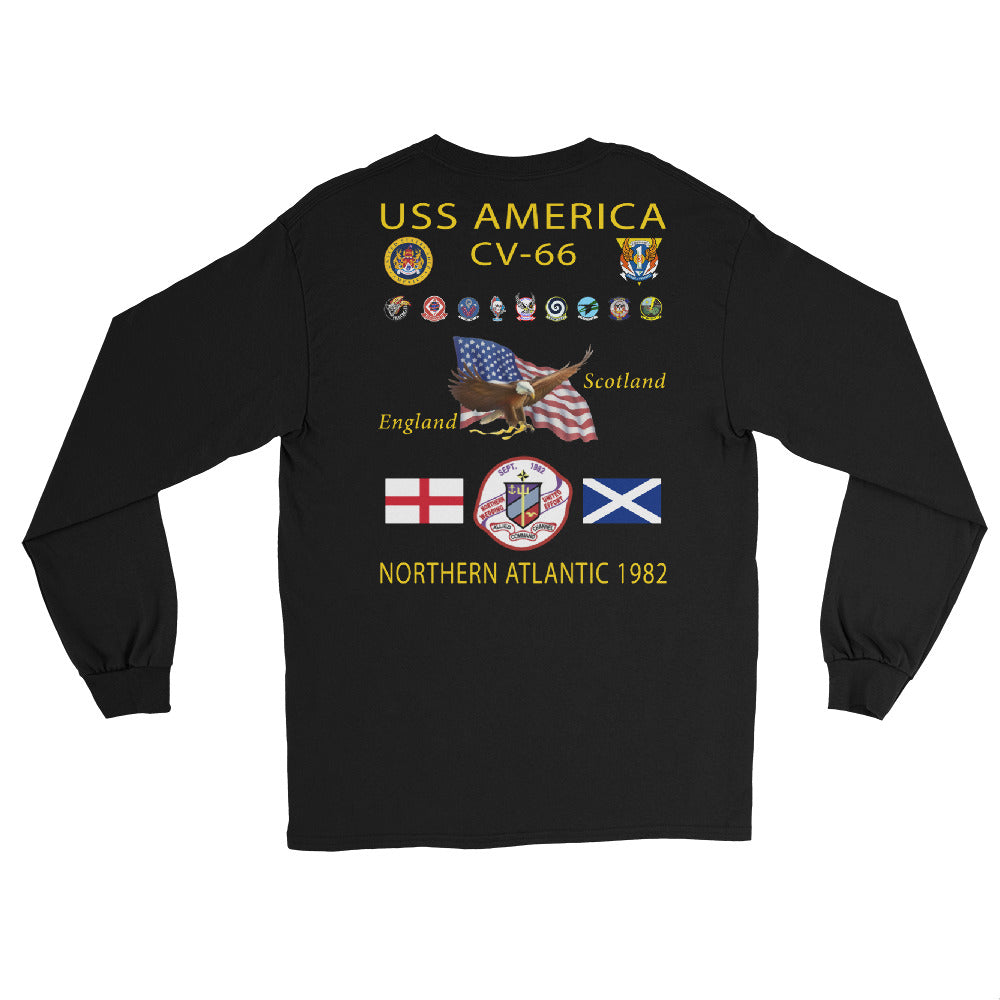 USS America (CV-66) 1982 Long Sleeve Cruise Shirt