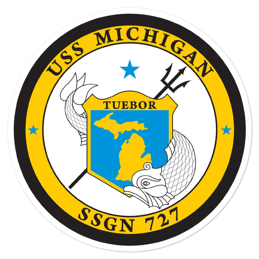 USS Michigan (SSGN-727) Ship's Crest Vinyl Sticker